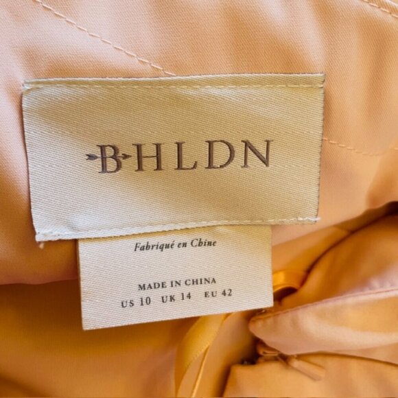 BHLDN Chloe One-Shoulder Side-Slit Georgette Bridesmaid Gown Rose NWT 10 - Picture 8 of 10